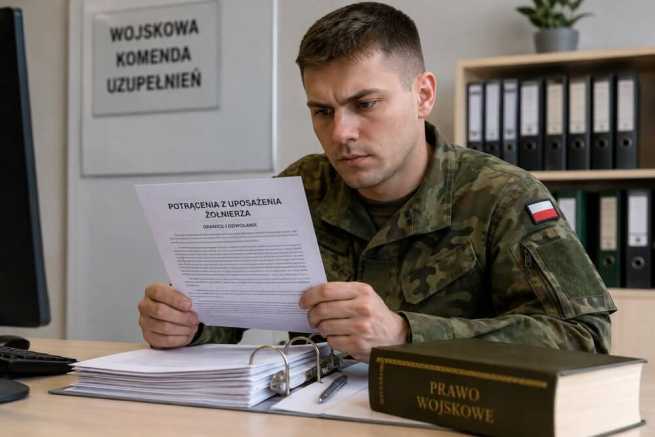 Potrącenia z uposażenia żołnierza – limity i odwołanie